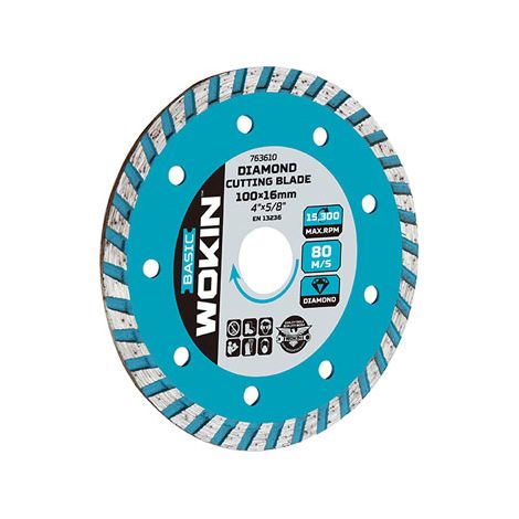 DISCO DIAMANTATO A CORONA ZIGRINATA 763 WOKIN  MM 125X22,2 H.MM 2,0 763612