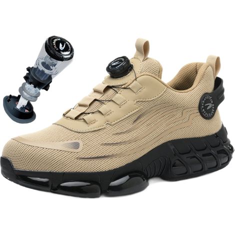 Chaussures de sécurité légères et respirantes - Embout en acier composite - Anti-écrasement et anti-perforation - Résistantes à l'huile et à l'eau, taille 44