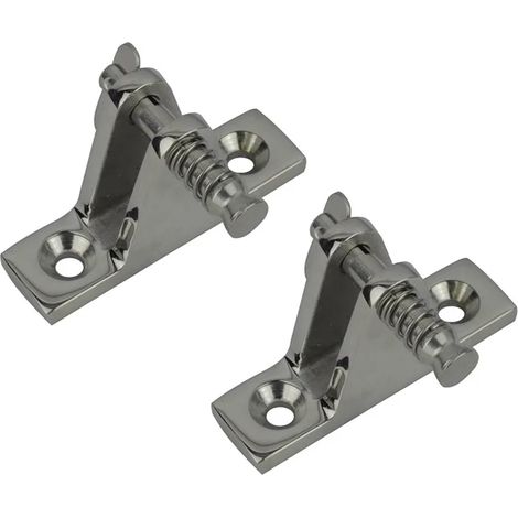 Charnière de Pont à Montage latéral en Acier Inoxydable 316, 60mm, 2 pièces, avec goupille à dégagement Rapide et Anneau de Boulon for quincaillerie de Bateau Marin (1/5)