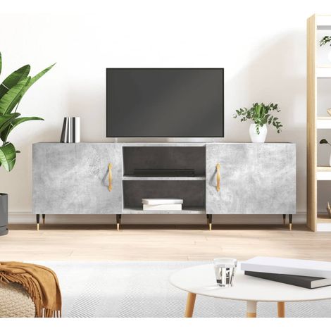 TV-Schrank Betongrau 150x30x50 cm Holzwerkstoff
