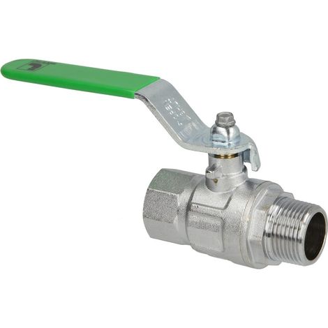 Robinet à bille DVGW,1 1/4FF/FM, DN 32, 30bar, levier acier