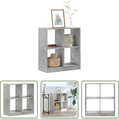 vidaXL Estantería madera de ingeniería gris hormigón 68,5x32x75 cm (1/5)