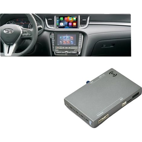 Adattatore di interfaccia CarPlay e Android Auto, controllo wireless, facile installazione, per Q50 Q60 2014 con doppio schermo OEM (1/2)