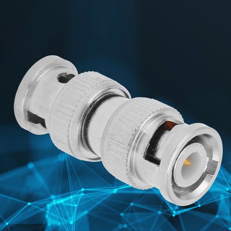 2 BNC-Stecker auf BNC-Stecker Koaxial-HF-Adapter für CCTV-Überwachungskameras (1/5)