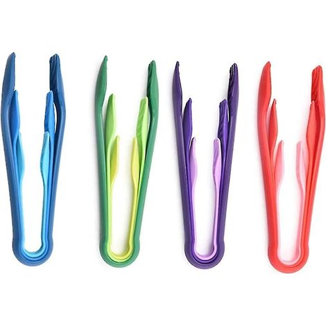 Lot de 3 pinces de cuisine en plastique de 15/20/25 cm (6/8/10 pouces) pour barbecue, légumes, pain, salades et pâtisserie.