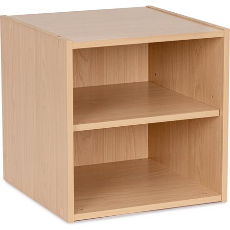 Cubo "Composite Pro" porta oggetti, mobile per interno, 35 x 35 x h 35 cm -Mattone / Sportello (1/4)