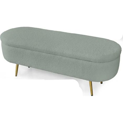 Teddystoff Aufbewahrungshocker grün 122x41x47