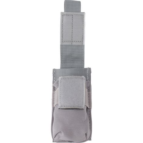 Pochette suspendue pour lampe torche en nylon imperméable, idéale pour les activités de plein air, grise (1/5)