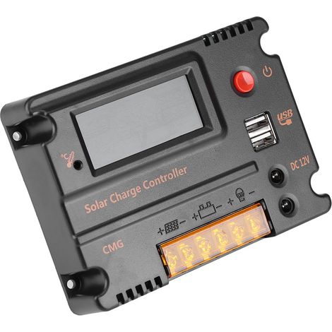 12 V / 24 V 10A Régulateur LCD Panneau Solaire Charge Intelligent Contrôleur Batterie Charge Régulateur Minuterie Double USB Port Ménage Système Solaire (1/5)