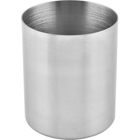 Porte-crayons de bureau argenté, acier inoxydable 430, porte-pinceau de maquillage, organiseur de papeterie (1/4)