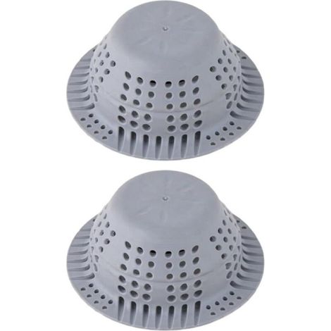 Faltbarer Haarfänger aus Silikon für Badewanne, Dusche, Badezimmer (2 Stück) (1/4)