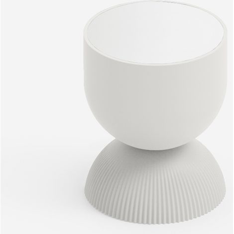 Tavolino da salotto design moderno in polietilene piano bianco Illo - Bianco (1/3)