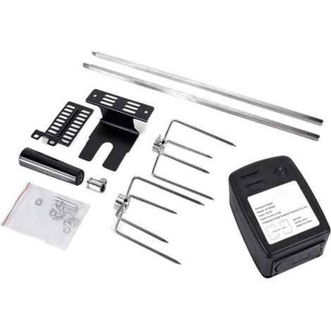 Ensemble d'outils de barbecue électrique efficace avec glissières réglables en hauteur, moteurs électriques adaptés pour une cuisson uniforme et un nettoyage facile - (1/5)