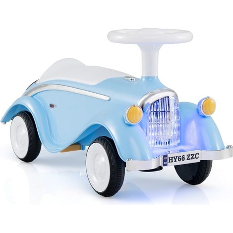 Auto per bambini con clacson, luci LED, blu