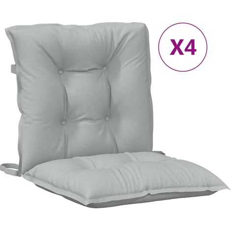 Maison Exclusive - Cuscini Sedia Schiena Bassa 4 pz Grigio Mélange 100x50x7 cm (1/5)