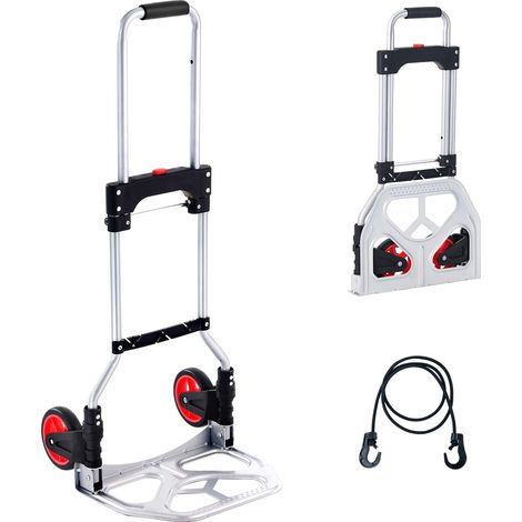Diable Monte-Escaliers 80 kg, Chariot Pliant en Aluminium avec Poignée Télescopique pour Bagages et Courses (1/5)