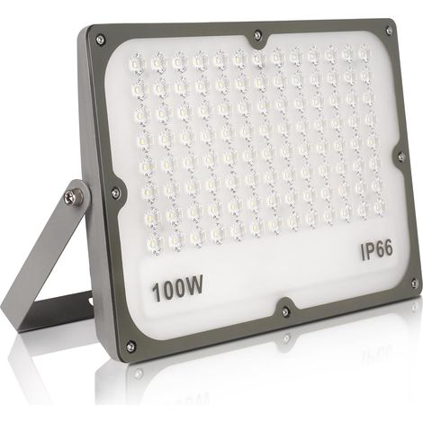 Projecteur Exterieur LED 100W, Super Lumineux Spot IP66 Imperméable 6500K LED Eclairage de Sécurité, Éclairage mural d'extérieur pour Jardin, Patio, Garage (1/5)