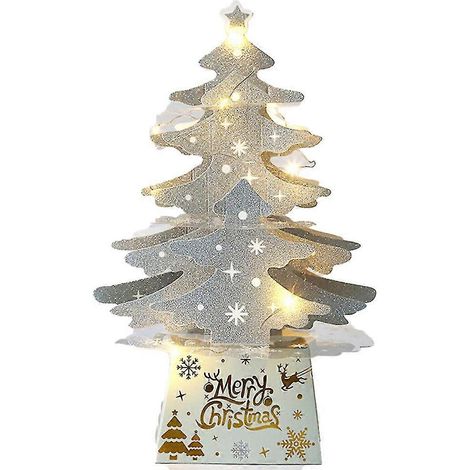Adornos navideños Mini Tarjeta de escritorio Adorno navideño Árbol de Navidad brillante (1/5)