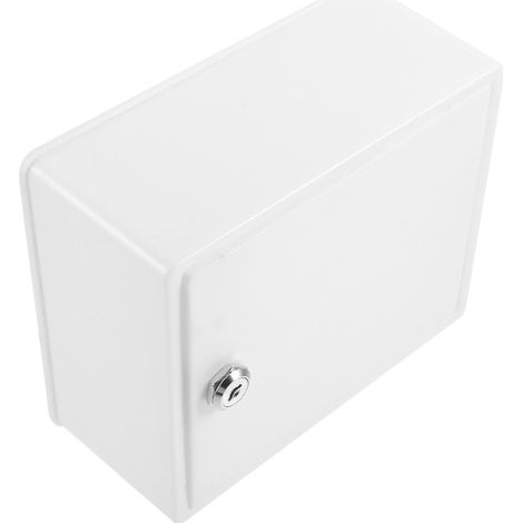 Boîte à Lait Murale Boîte Verrouillable Résistante aux Intempéries en Plastique Blanc avec Serrure Robuste pour Maison et Bureau pour Bouteilles de Lait et Courrier (1/5)