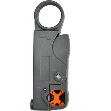 1 pince dénuder automatique, multifonctionnelle, pour câbles coaxiaux et réseaux, avec réglage de profondeur, ergonomique (1/5)