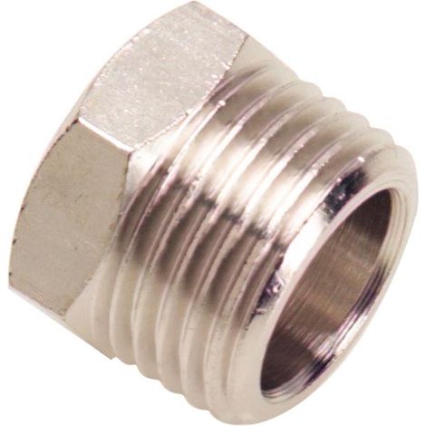 reductor tuerca cilindrica macho 1/2 - hembra 3/8  (blister 2 piezas)