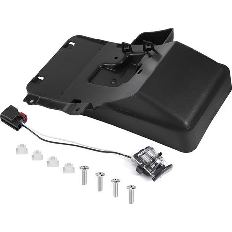 Support de fixation plaque d'immatriculation arrière avec éclairage, compatible Jeep JK 2007-2016 (1/5)