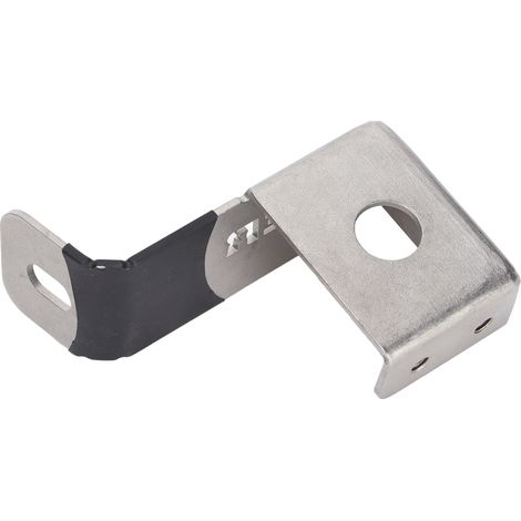 Support Antenne Radio Voiture en Acier Inox Anti-Vol, Fixation Sécurisée pour Mât, Clip Argenté