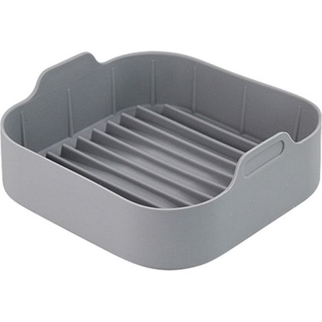 Panier en silicone pour friteuse à air chaud, remplacement pour les doublures en papier, panier carré en silicone pour friteuse à air chaud, bol en silicone pour accessoires de four à friteuse à air c (1/5)