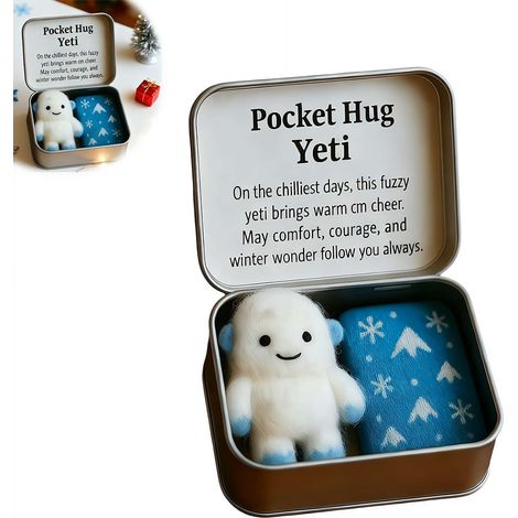 Mini Ornament - Santa Claus - Fabric - Holiday Keepsake - Christmas Pocket Hug - Set Of 3 (1/5)