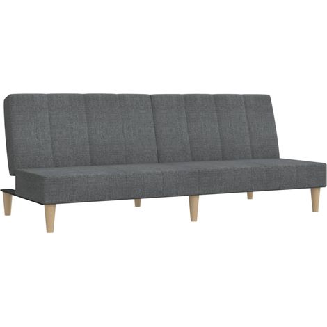 Canapé Sofa-lit à 2 places gris clair tissu (1/5)