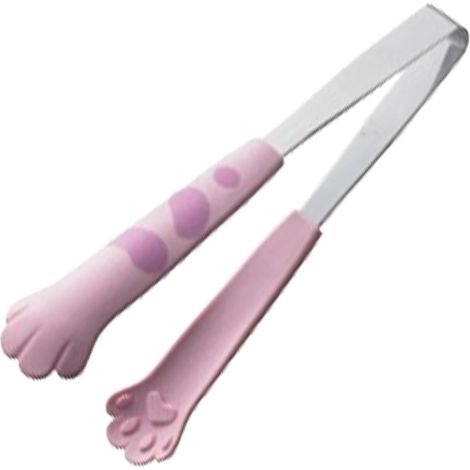 1 Pince alimentaire, Acier inoxydable, Embouts silicone antidérapants, Résistante à la chaleur, Pour cuisine et buffet