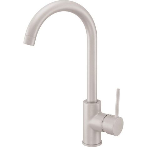 Mitigeur de cuisine en laiton avec bec pivotant, finition beige - Nevo