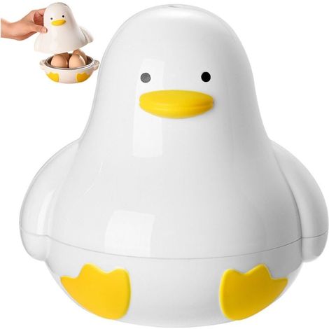Chaudière À Œufs pour Micro-Ondes, Cuiseur À Vapeur pour Œufs Au Micro-Ondes, Chaudière À Œufs en Forme De Canard pour 4 Œufs, Outil De Cuisine pour Petit Déjeuner Rapide Domestique (1/4)