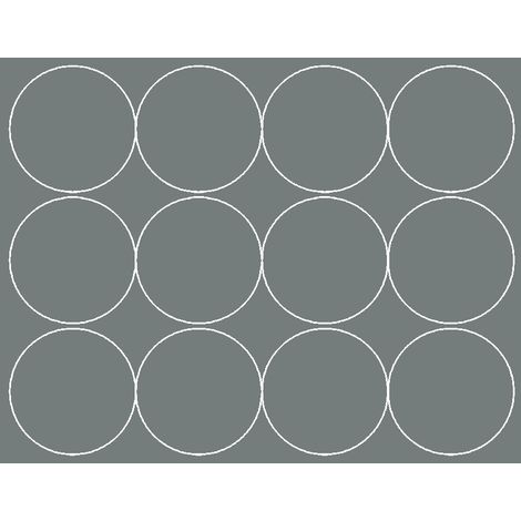 Adesivi circolari da 12 cm, adesivi circolari a pois, 12 pezzi, grigio opaco