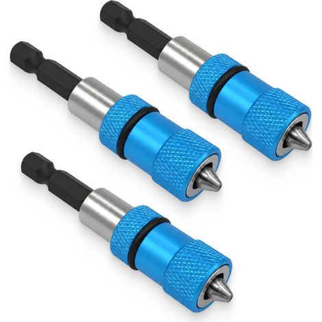 3 pièces porte-embouts à changement rapide, porte-embout magnétique pour changement rapide d'embout, pour vis pour cloisons sèches et travaux de montage, pour visseuse/perceuse (1/5)