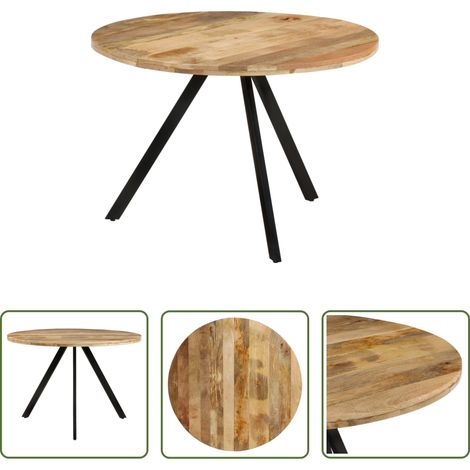 Bois de manguier massif -  Table à dîner 110x75 cm Bois de manguier massif (1/5)