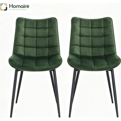 Chaise de jardin en métal vert foncé 46 x 39 x 85.5 cm HOMAIRE (1/5)