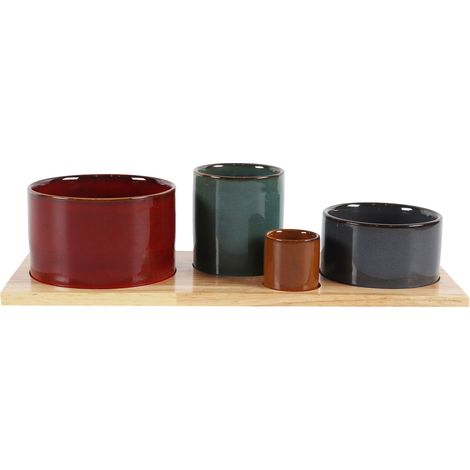 Table Passion - Service apéritif 4 pièces Elyas 34,5 cm