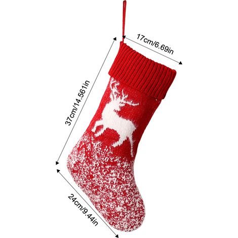 Christmas decorations, candy stockings, embroidered Rudolph Christmas stockings, children's gift stockings, gift bags, window hangings