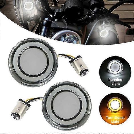 Clignotant avant à LED style « bullet » pour moto Harley Touring Breakout CVO Road Glide Fat Boy SoftailMotor SZRH A-GB