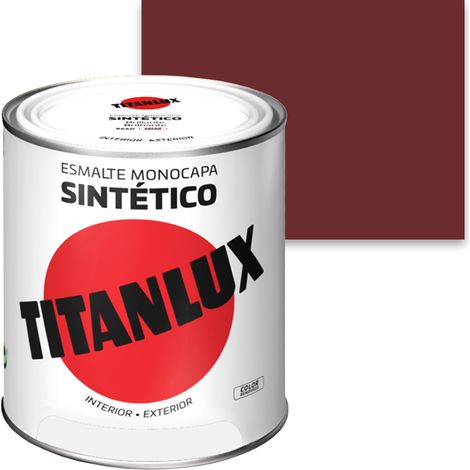 Esmalte Sintético Monocapa Rojo Carruajes Brillante 750ml Titanlux (1/3)