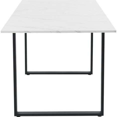 Ensemble salle à manger avec table extensible 140-180×80×75 cm et 8 chaises en velours noir (1/5)