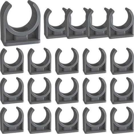 20 pièces Colliers de tuyau, colliers de serrage, Support en U pour tuyau, pour la fixation de tuyaux en acier inoxydable, tuyaux en plastique caoutchouc (1/5)