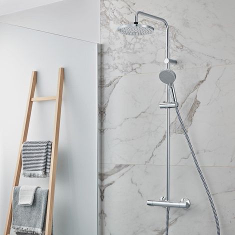 Hansgrohe Vernis Blend Thermostatic Mixer Shower Handset Head Valve Riser Chrome (1/6)