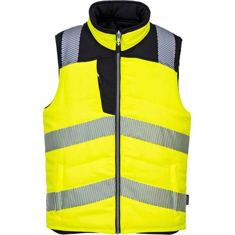 Bodywarmer réversible haute visibilité PW3 - M - Jaune/Noir - PORTWEST