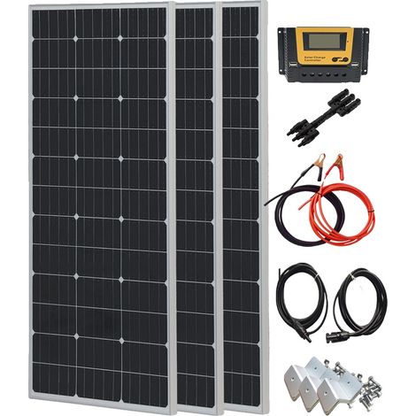 Panel solar de silicio monocristalino, 39 células solares (1/2)