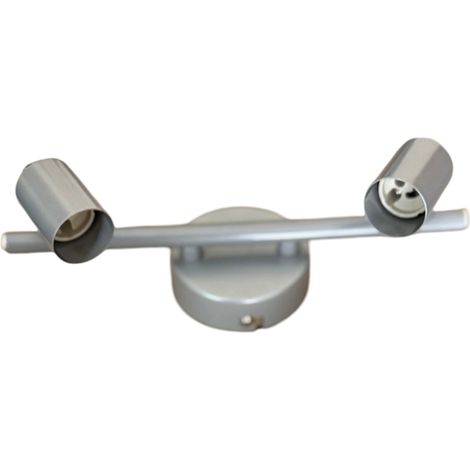 Faretti a Soffitto Barra 2 Luci Led GU10 Alluminio Senza Lampadine Paris GD Trio (1/4)
