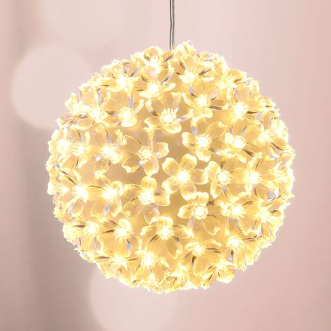 LED Deko Kugel Lichterball - 100 warmweiße LEDs - Ø 15 cm Strom betrieben