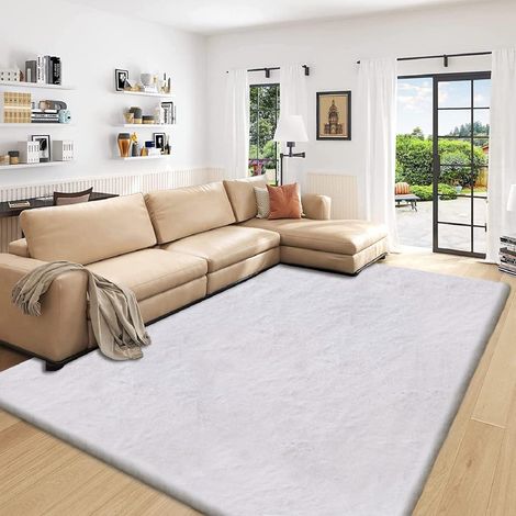 Teppich Kunstfell Fellteppich Waschbar 180 x 270 cm (Rechteckig) Grau (1/5)