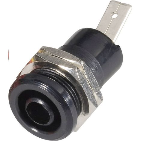 Schnepp BU 4600 sw Sicherheits-Laborbuchse Buchse, Einbau vertikal Stift-Ø: 4 mm Schwarz 1 St.
